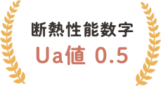 断熱性能数字　Ua値 0.5